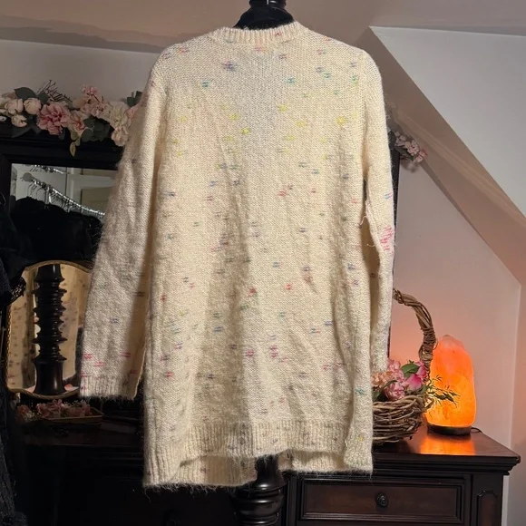 LoveShackFancy Long Alpaca and Mohair Cardigan Med